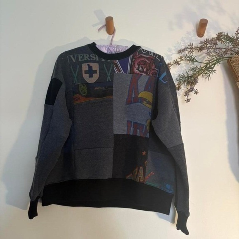 NWT RE/DONE Patchwork Graphic Sweatshirt -Small $295